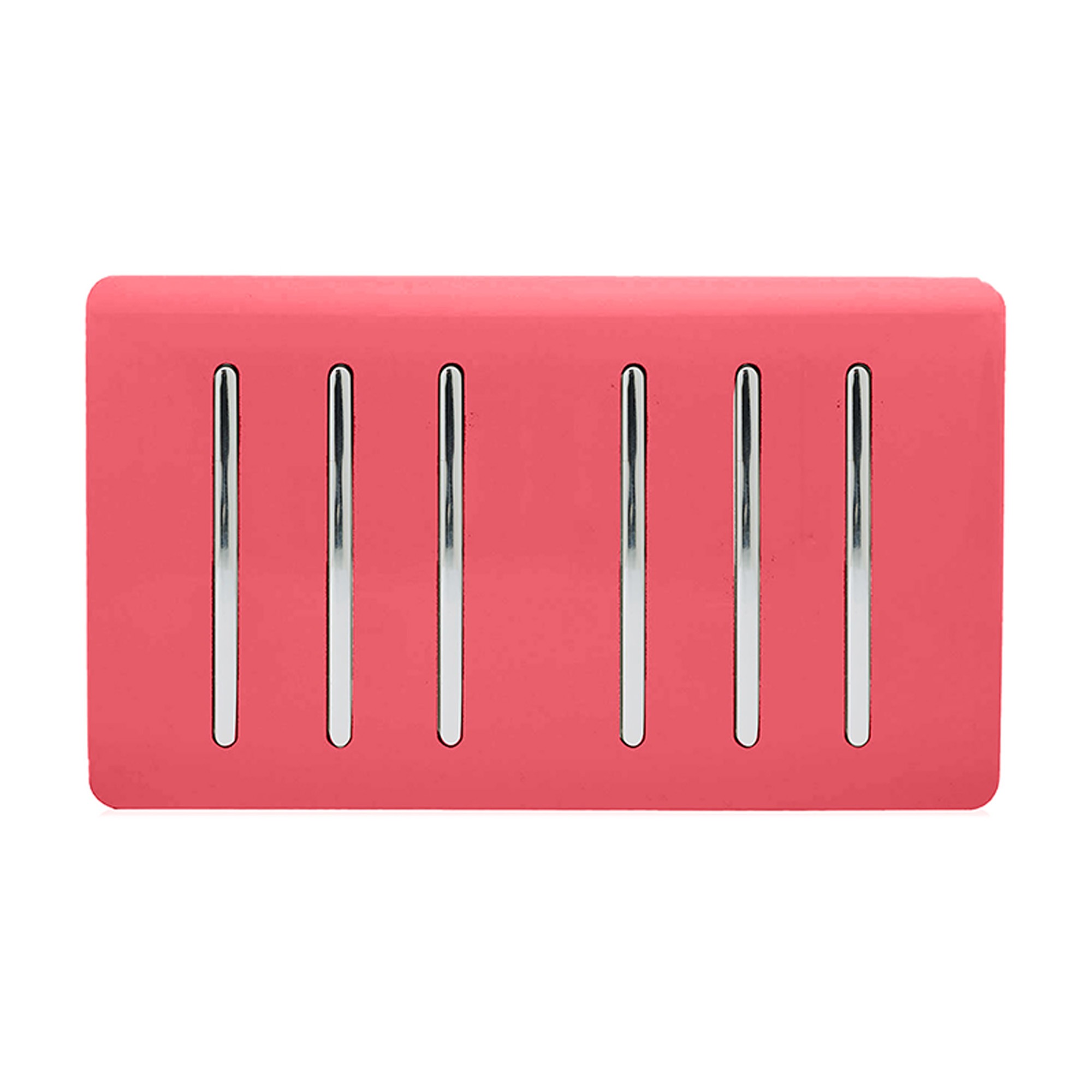 ART-SS66SB  6 Gang 2 Way 10 Amp Rocker Twin Plate Strawberry